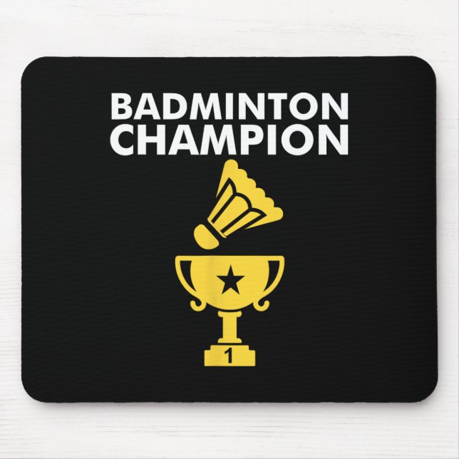 Badminton Champion Birdie Apparel  Mouse Pad (Front)