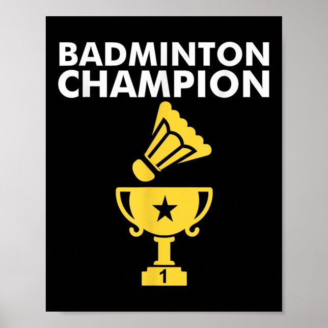 Badminton Champion Birdie Apparel  Poster (Front)