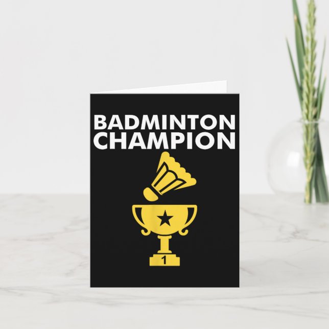 Badminton Champion Birdie  Card (Front)