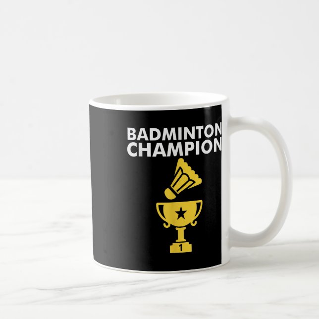 Badminton Champion Birdie  Coffee Mug (Right)