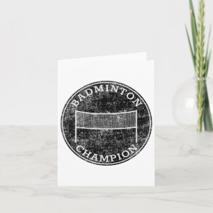 Badminton Champion Competitive Family Backyard Spo Card