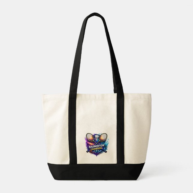 Badminton Champion Graphic Impulse Tote Bag (Back)
