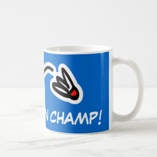 Badminton champion mug