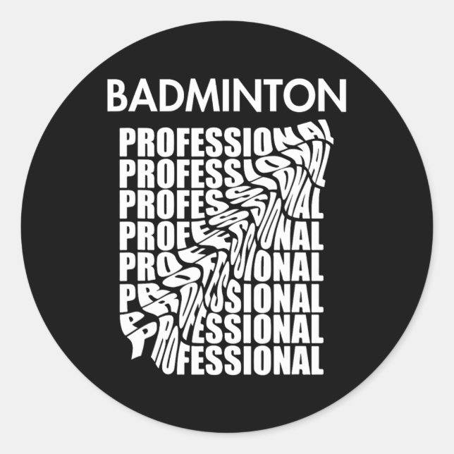 Badminton Champion Shuttle Racket Smash Tournament Classic Round Sticker (Front)