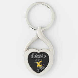 Badminton Chick #4 Key Ring