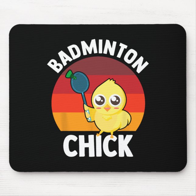 Badminton Chick Badminton Player Shuttle Sports Sm Mouse Pad (Front)