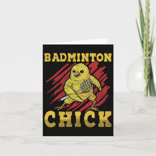 Badminton Chick Card