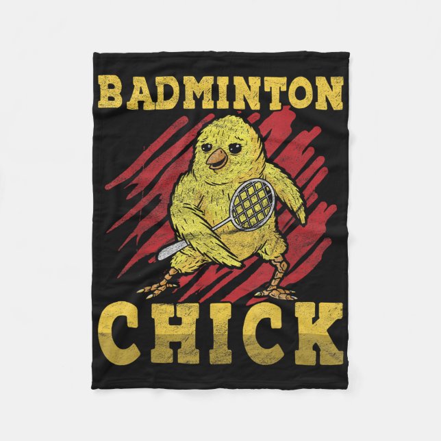 Badminton Chick  Fleece Blanket (Front)