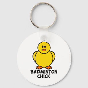 Badminton Chick Key Ring