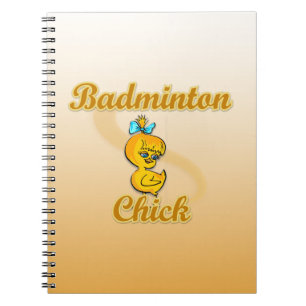 Badminton Chick Spiral Notebook