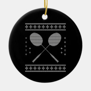 Badminton Christmas Ceramic Tree Decoration