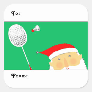 Badminton Christmas gift tags