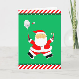 Badminton Christmas Holiday Card