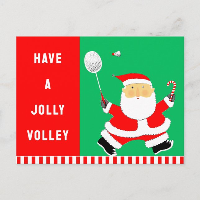 Badminton Christmas Holiday Postcard (Front)