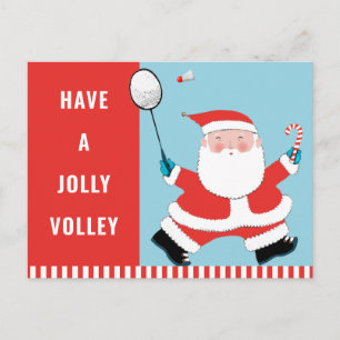 Badminton Christmas Holiday Postcard