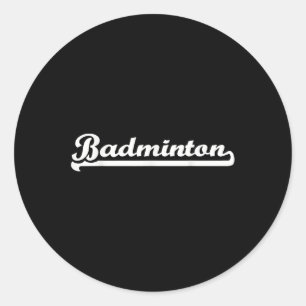 Badminton classic round sticker