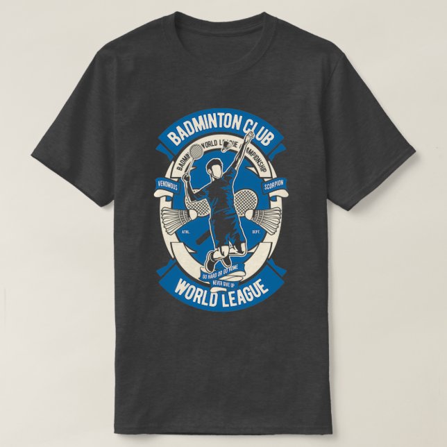 Badminton Club Vintage Design T T-Shirt (Design Front)