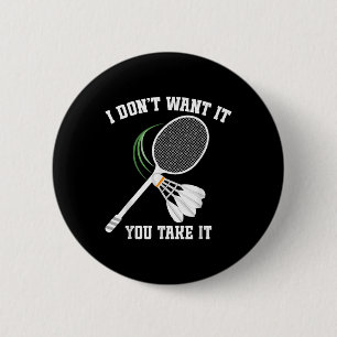 Badminton Coach No Crying Shuttle Badminton Player 6 Cm Round Badge