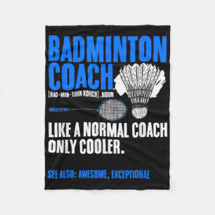 Badminton Coach Racket Shuttle Hobby Badminton Pla Fleece Blanket