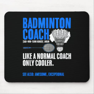 Badminton Coach Racket Shuttle Hobby Badminton Pla Mouse Pad