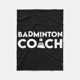 Badminton Coach Shuttle Fleece Blanket