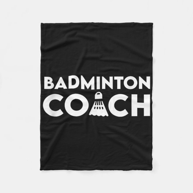 Badminton Coach Shuttle  Fleece Blanket (Front)