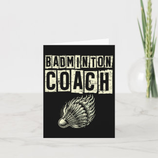 Badminton Coach Shuttle Racket Card