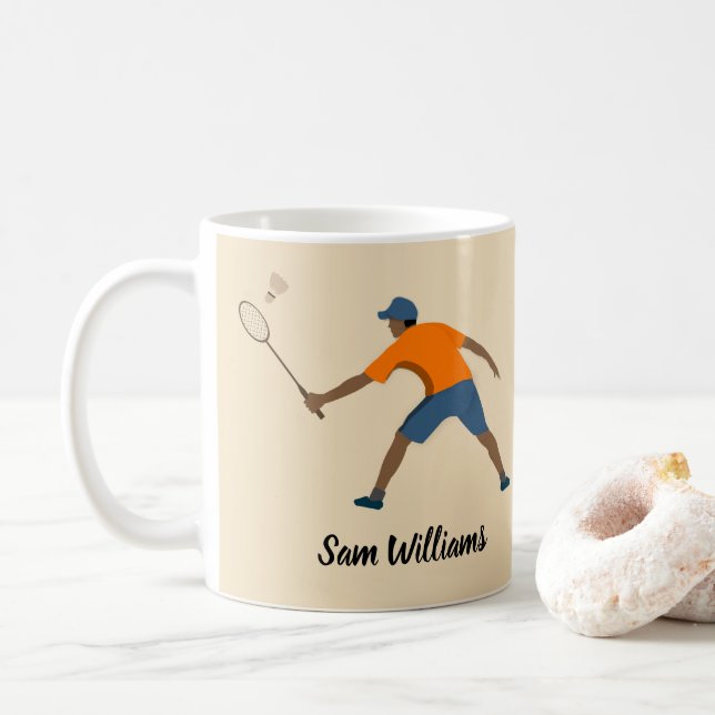 Badminton Coffee Mug (With Donut)
