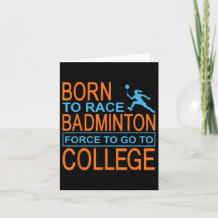Badminton College Apparel Shuttle Card