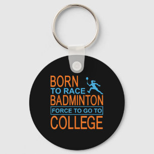 Badminton College Apparel Shuttle Key Ring