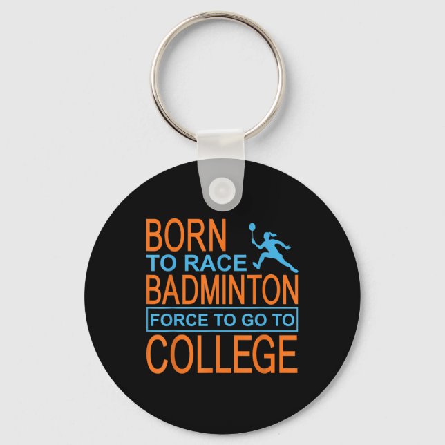 Badminton College Apparel Shuttle  Key Ring (Front)