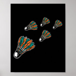 Badminton Colourful Shuttle For Badminton Player M Poster