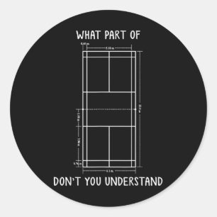 Badminton Court Dimensions Funny Badminton Player Classic Round Sticker