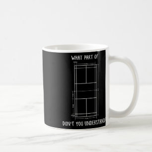 Badminton Court Dimensions Funny Badminton Player Coffee Mug