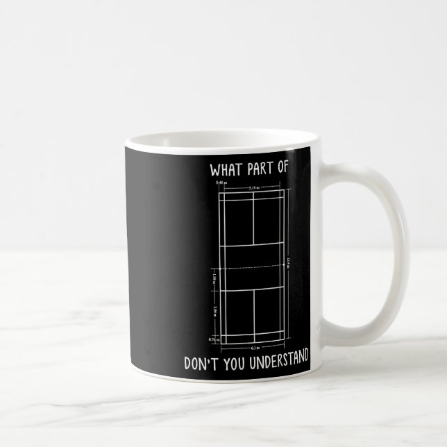 Badminton Court Dimensions Funny Badminton Player  Coffee Mug (Right)