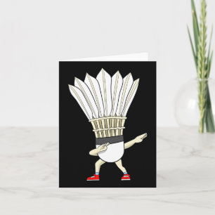 Badminton Dabbing Shuttle Birdie Boy Badminton Card