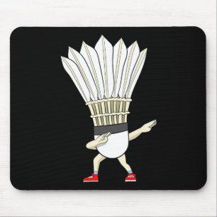 Badminton Dabbing Shuttle Birdie Boy Badminton Mouse Pad
