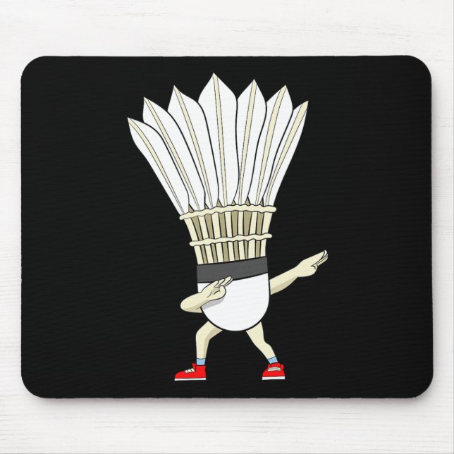 Badminton Dabbing Shuttle Birdie Boy Badminton  Mouse Pad (Front)