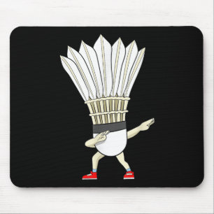 Badminton Dabbing Shuttle Birdie Boy Badminton Mouse Pad