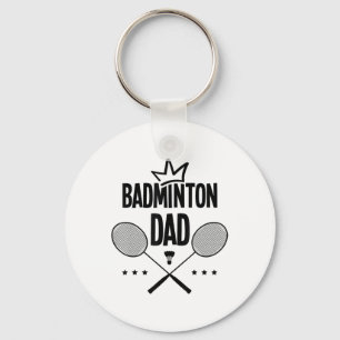 Badminton Dad Badminton Player Shuttle Indoor Spor Key Ring
