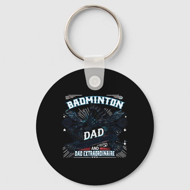 Badminton Dad Shuttle Legend Funny Sports Design  Key Ring (Front)