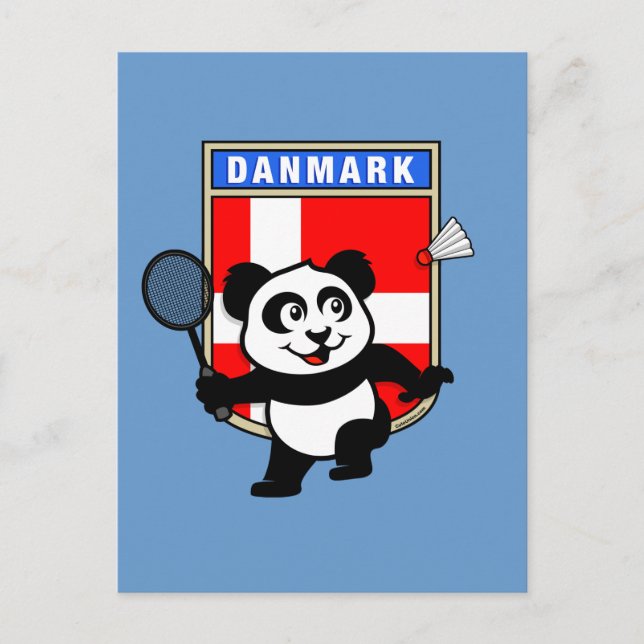 Badminton Denmark Panda Postcard (Front)