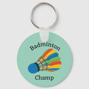 Badminton Design Key Ring