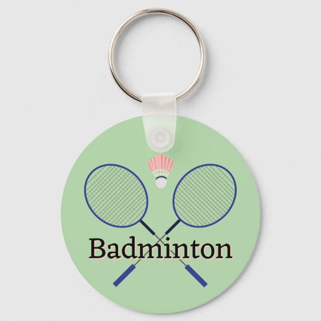 Badminton Design  Key Ring (Front)