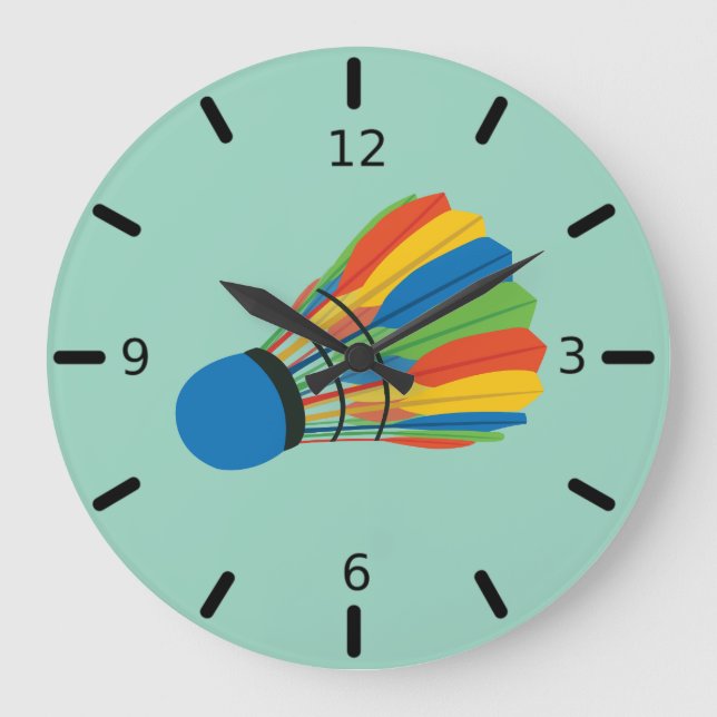 Badminton  Design Large Clock (Front)