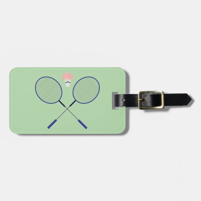 Badminton Design Luggage Tags (Front Horizontal)