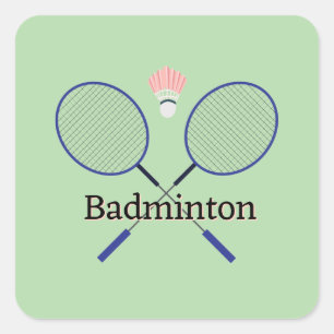 Badminton Design  Square Sticker