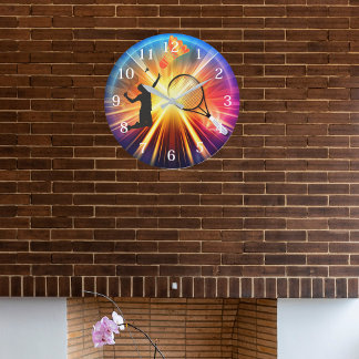 Badminton Enthusiast's Wall Clock