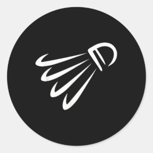 Badminton Equipment Classic Round Sticker
