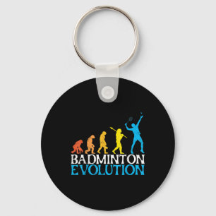 Badminton Evolution Monkey Badminton Player Badmin Key Ring